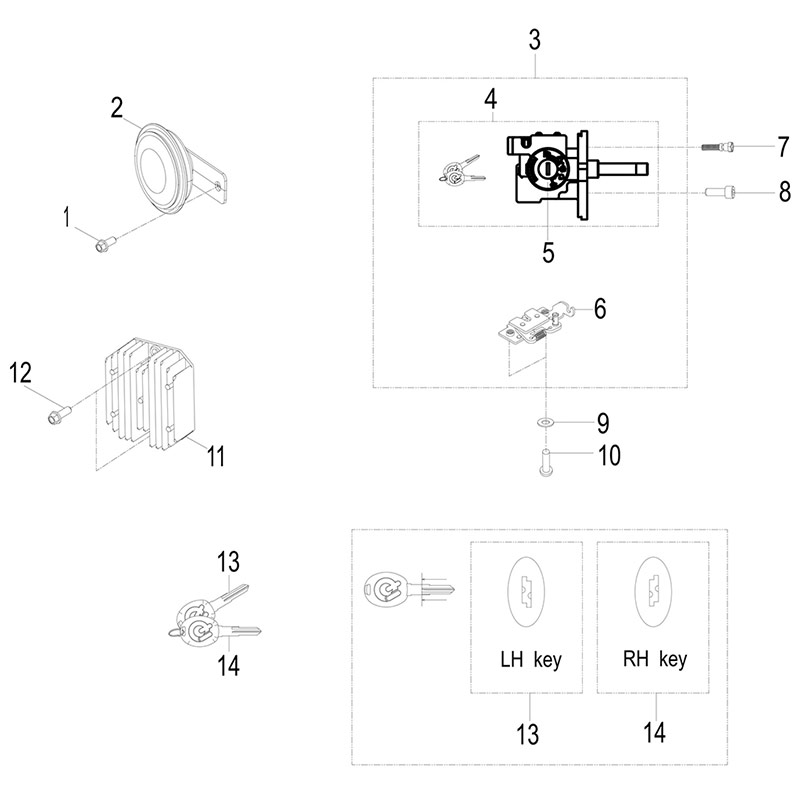 Main switch/ horn/ reg